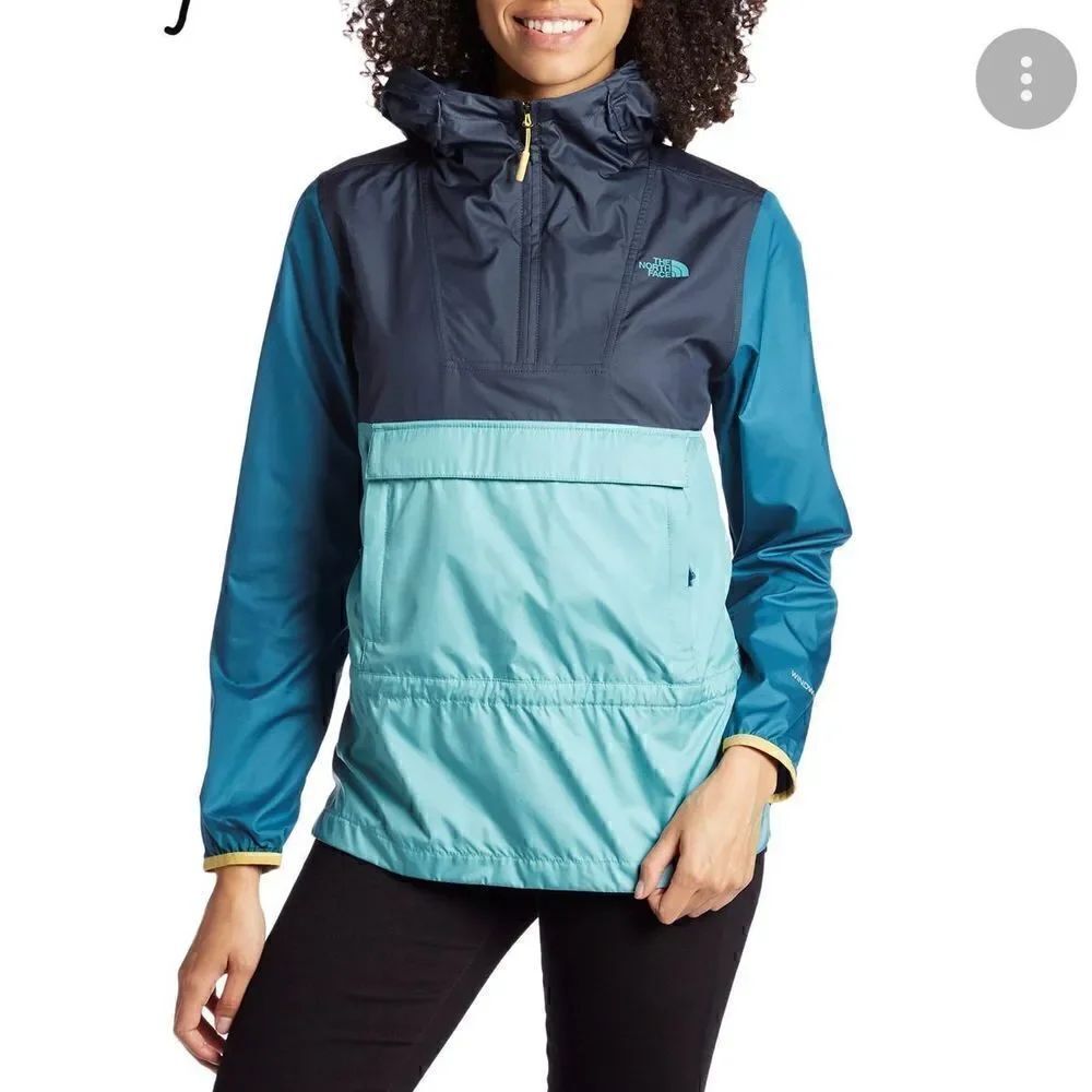 The North Face Fanorak Pullover Packable Jacket, Windwall, Women’s XS, Blue, NWO